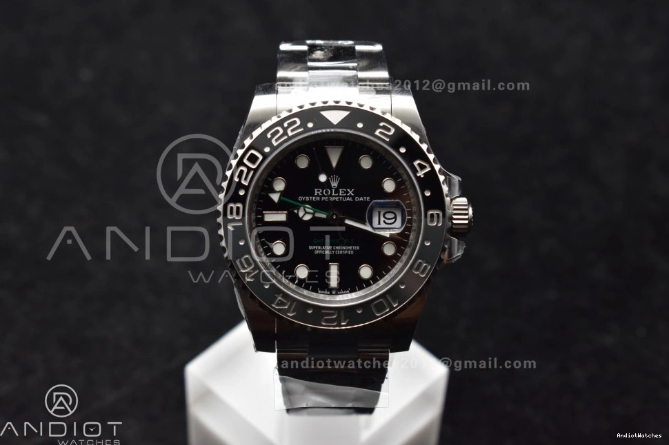 GRNR Best Gray Clean Elegant on Steel Strap 1:1 DD Edition GMT-Master Oyster II Ceramic 876 126710 904L Black 0206